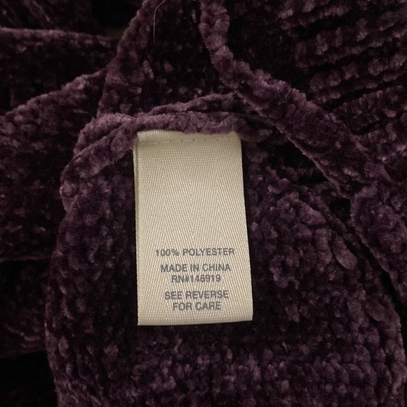 Dark Purple Fuzzy Knit Sweater - Picture 5 of 5